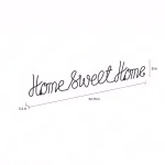 Lavish Home "Home Sweet Home" Metal Cutout Wall Sign, Black Farmhouse Decor thumbnail 2