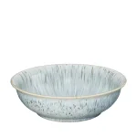 Denby Halo Stoneware 26 fl. oz. Curved Shallow Serving Bowl, Black thumbnail 1
