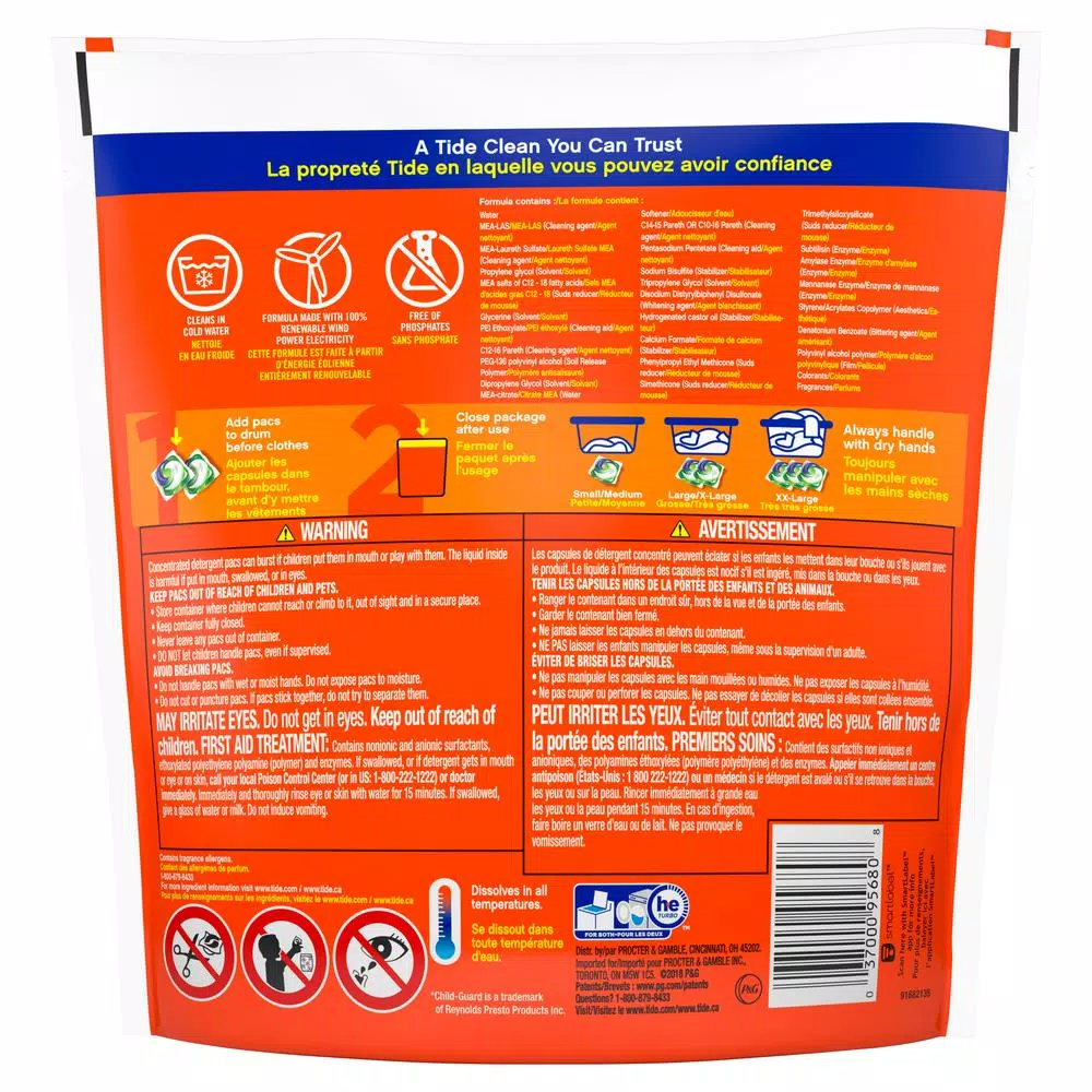 Tide PODS Plus Febreze Sport Odor Defense Laundry Detergent Pods, Active Fresh, 15-Count, 6-Pack