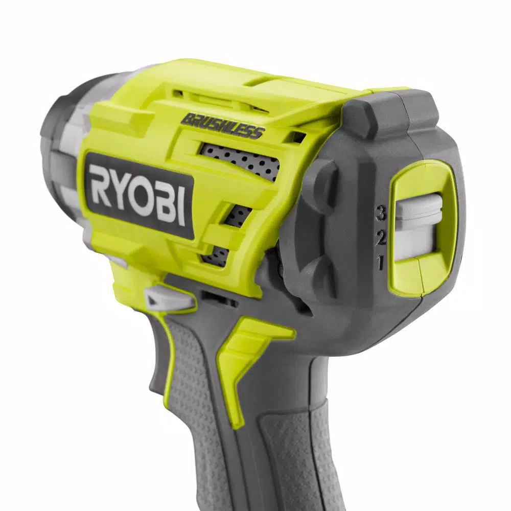 RYOBI 18V ONE+ Brushless 3-Speed 1/4 in. Hex Impact Driver Kit with 4.0 Ah Battery