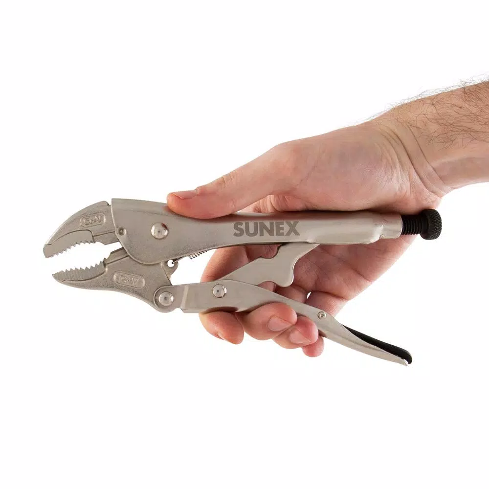 SUNEX TOOLS Sunex 4-Piece Locking Pliers Set - Curved, Long Nose, and Straight Jaw