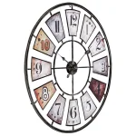 Aspire Home Accents Morgan Gray Oversized Iron Wall Clock - Distressed Farmhouse Style thumbnail 2