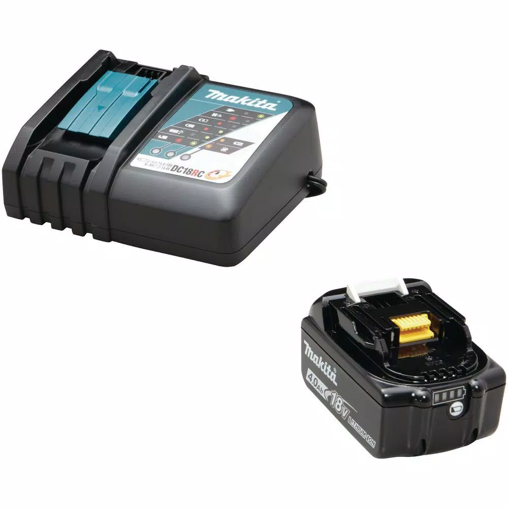 Makita 18V LXT Lithium-Ion 4.0Ah Battery and Rapid Optimum Charger Starter Kit