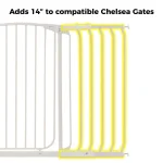 Dreambaby 14 in. Gate Extension for Chelsea Extra Tall Child Safety Gates, White thumbnail 2