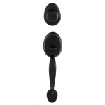Defiant Wilmington Aged Bronze Entrance Door Handleset with Naples Lever thumbnail 1