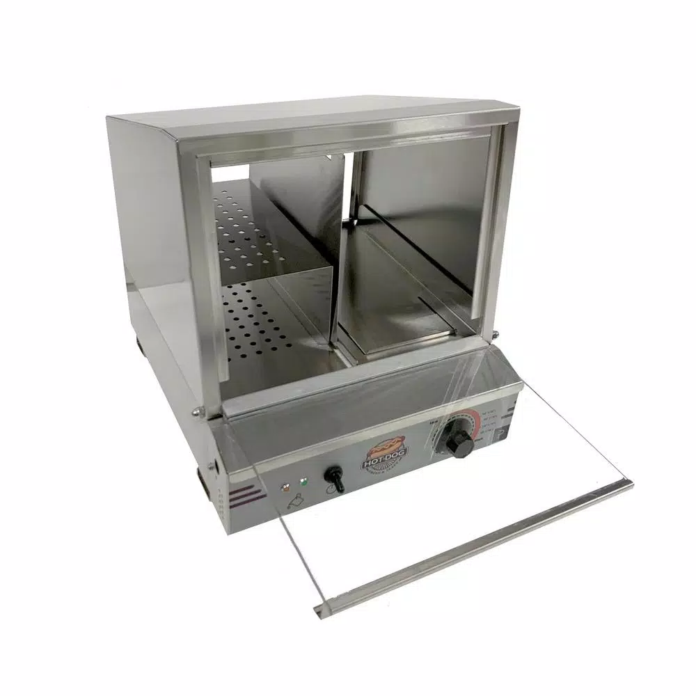 Paragon Pro Series Stainless Steel Hot Dog Steamer, 8 Qt. Capacity, 200 Hot Dog Capacity