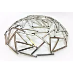 Heim Concept 15 in. Positano Round Nickel Plated Stainless Steel Serving Tray thumbnail 4