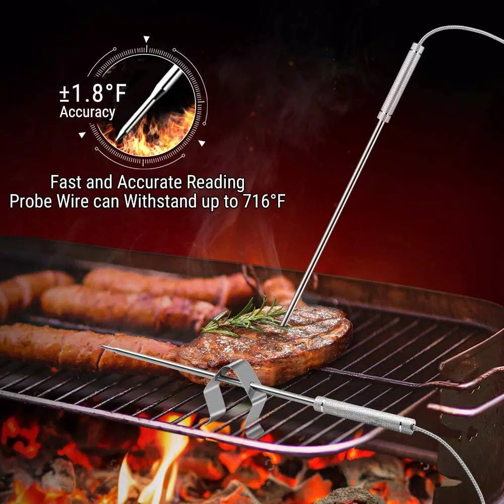 ThermoPro TP-08 Dual Probe Wireless Digital Meat Thermometer for BBQ, Smoker, Grill, and Oven