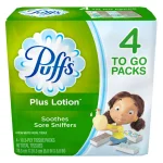 Puffs Plus Lotion 2-Ply Facial Tissue, 10-Count Box (4-Pack, 24 Case) thumbnail 4