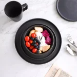 Stone Lain 32-Piece Modern Black Matte Stoneware Dinnerware Set, Service for 8 thumbnail 9