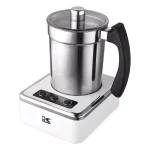 Kalorik Electric Milk Frother, 13.5 oz. Stainless Steel Frothing Vessel, White and Stainless Steel thumbnail 2