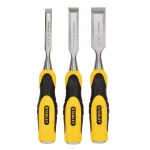 Stanley 3-Piece Wood Chisel Set, Hardened Chrome Carbon Steel Blades thumbnail 1