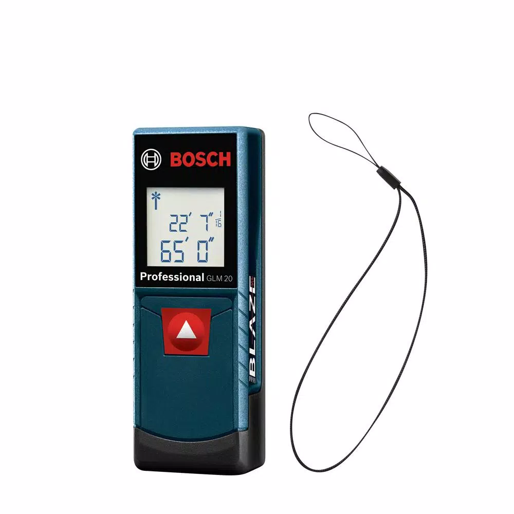 Bosch BLAZE GLM 20 X Laser Distance Measurer, 65 ft.
