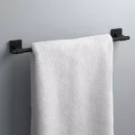 Franklin Brass Maxted 18 in. Single Towel Bar, Matte Black Zinc Die Cast thumbnail 4