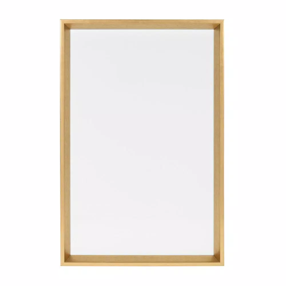 DesignOvation Kate and Laurel Calder Modern Framed Magnetic Dry Erase Board, Gold