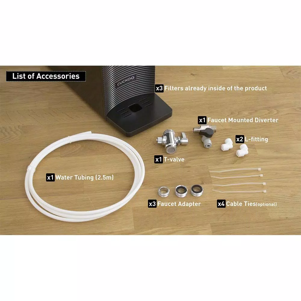 Cuckoo Tankless Countertop Water Purifier & Dispenser - 3-Stage Filtration, Black
