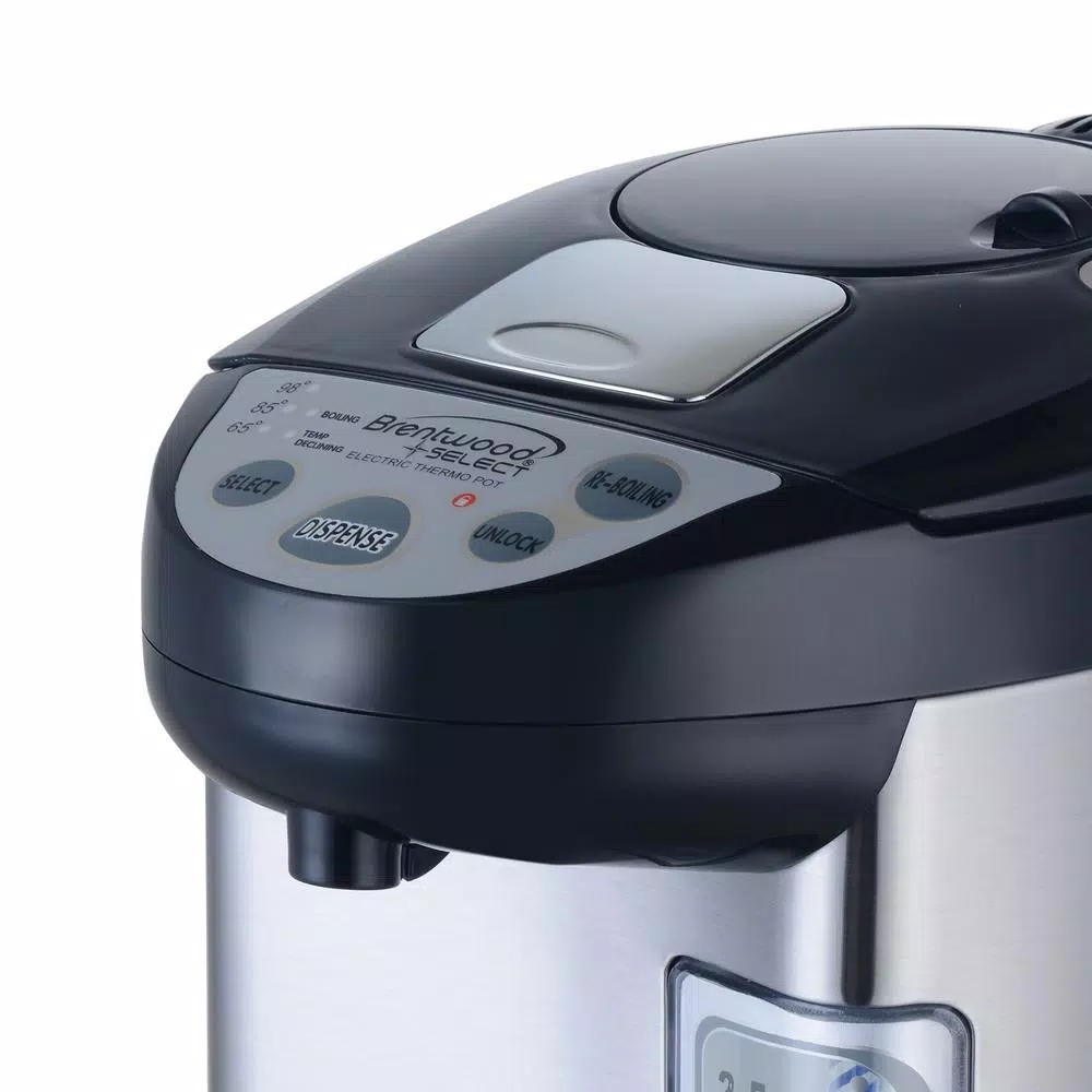 Brentwood Select 3.3L Electric Instant Hot Water Dispenser, 14-Cup Brushed Stainless Steel Kettle