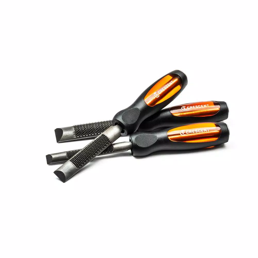 Nicholson WoodChuck 4-in-1 Combination Chisel and Wood Rasp Set, 3-Piece