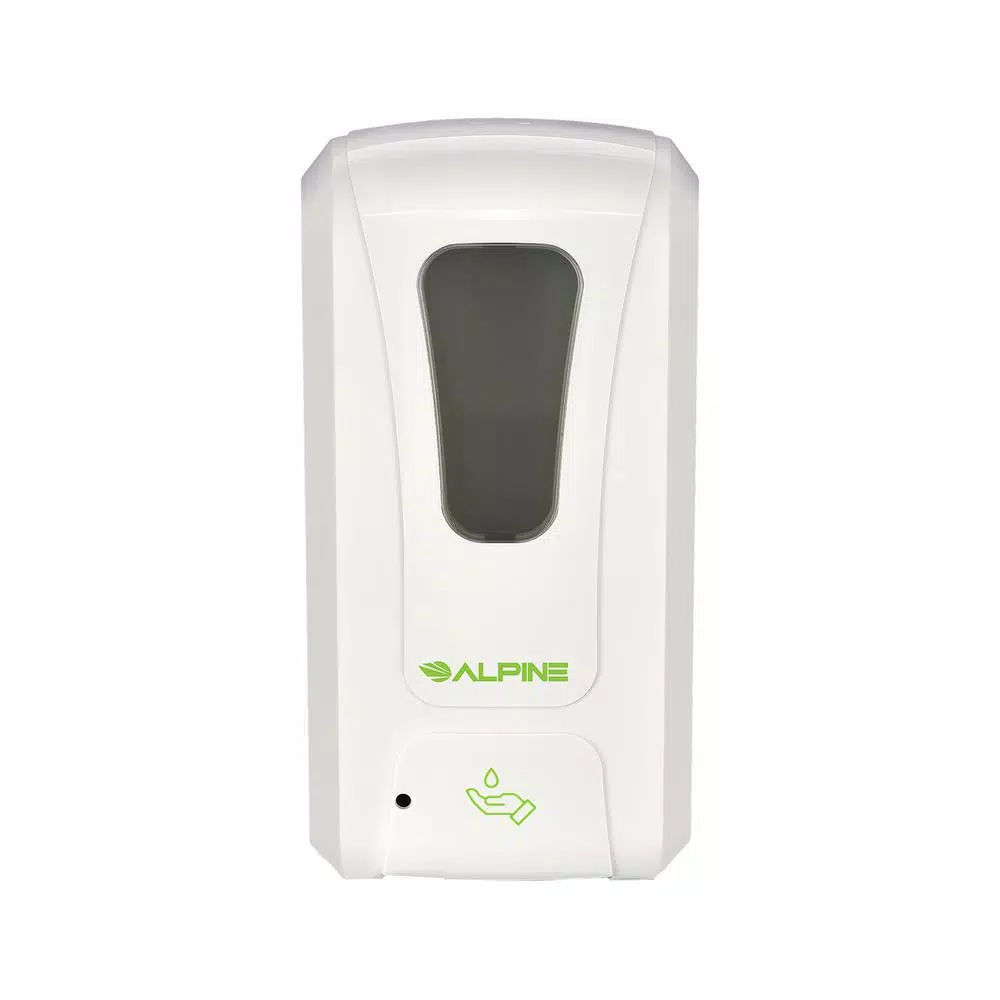 Alpine Industries 1200ml Automatic Hand Sanitizer Dispenser with Floor Stand, White
