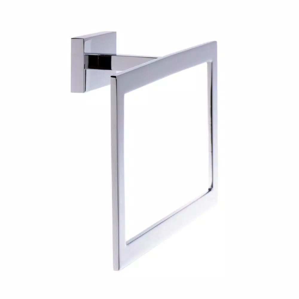 Italia Genoa Polished Chrome Towel Ring - Solid Brass Hand Towel Holder