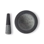 Fox Run 7 in. Black Granite Mortar and Pestle Set thumbnail 2