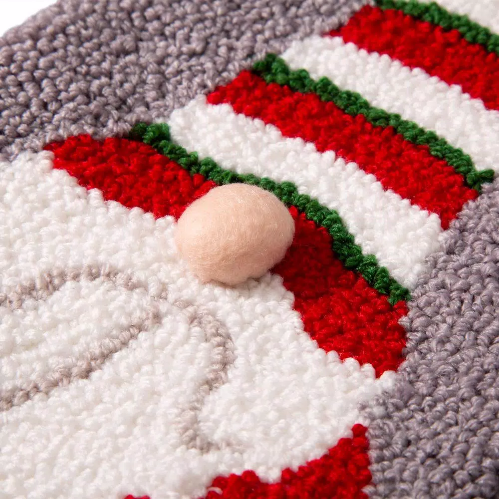 Glitzhome 21 in. Gnome Hooked Christmas Stocking - Multi-Color Festive Holiday Decor