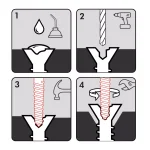 RYOBI 5-Piece Steel Spiral Screw Extractor Set with Black Oxide Threads thumbnail 3