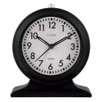 La Crosse Clock Co. Silent Sweep Black Mantel Alarm Clock with Luminous Hands thumbnail 1