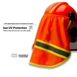 TR Industrial Mesh Neck Shade with 3M Reflector for Forestry Safety Helmet, Orange thumbnail 2