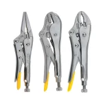 Stanley 3-Piece Locking Plier Set with Induction Hardened Jaws and Wire Cutters thumbnail 1