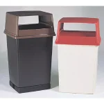 Rubbermaid Commercial Products Glutton 56 Gallon Brown Trash Can Hooded Dome Top Lid thumbnail 3
