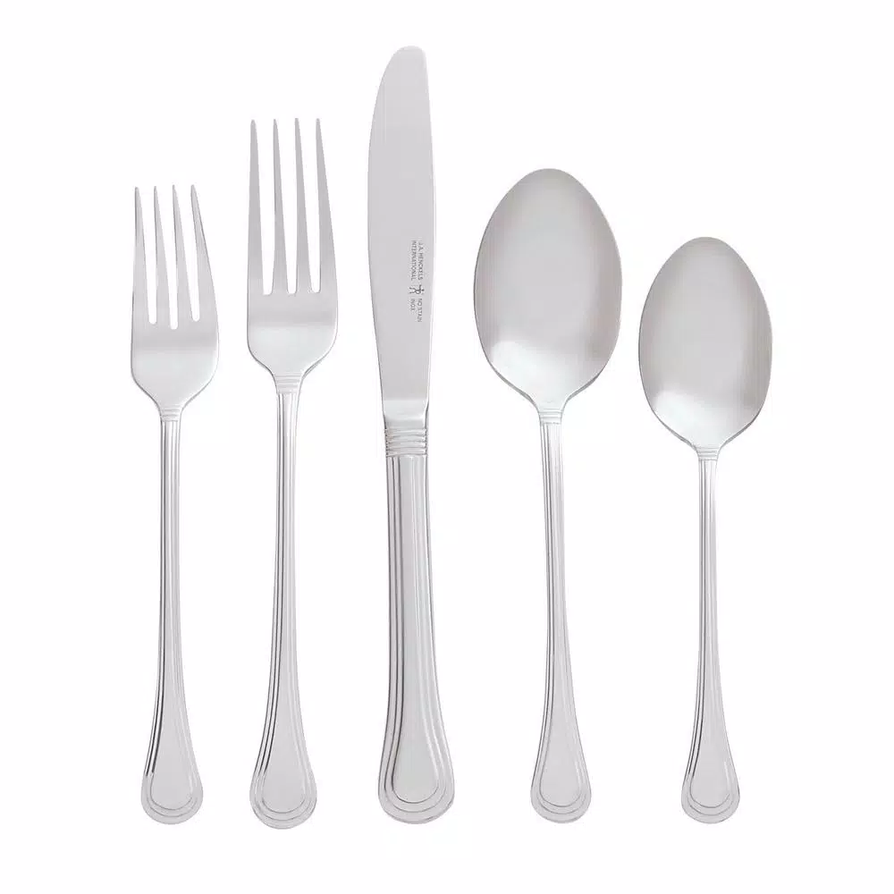 J.A. HENCKELS INTERNATIONAL Henckels International Astley 65-Piece 18/10 Stainless Steel Flatware Set, Service for 12