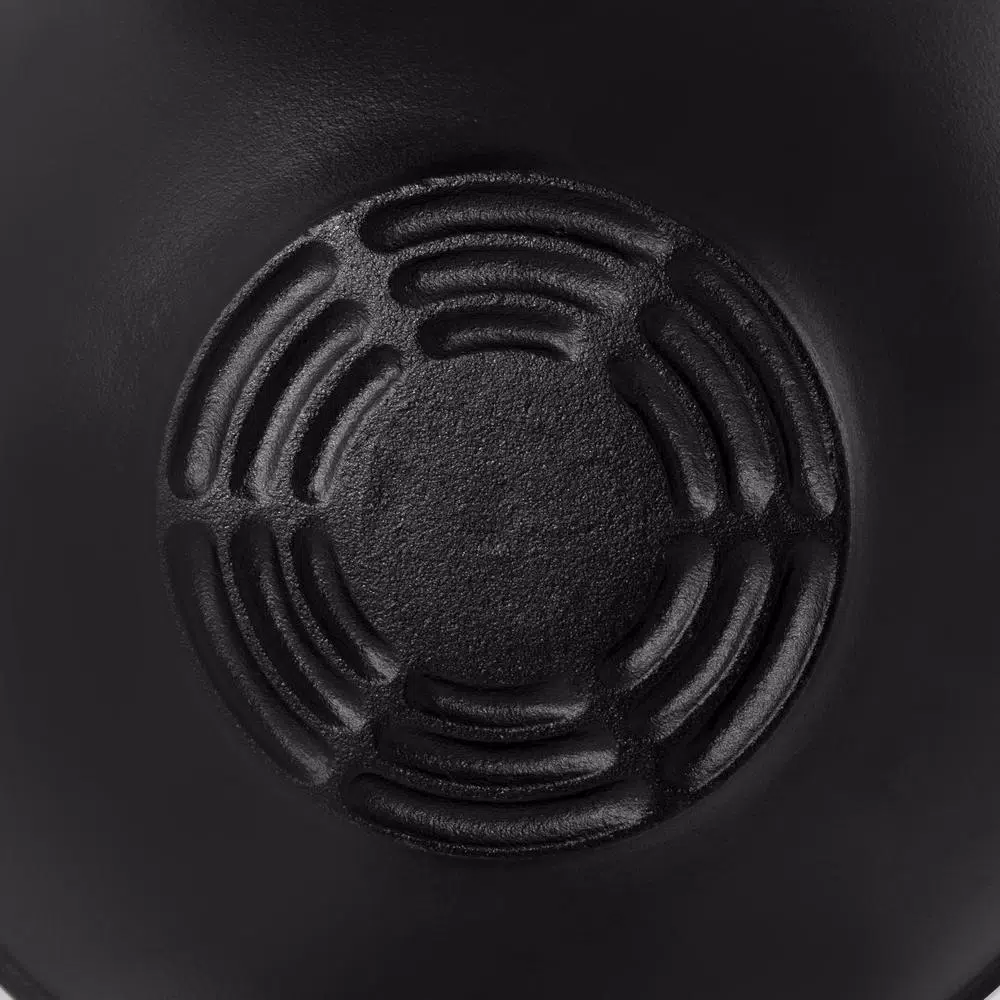 ExcelSteel Excel Steel 12 in. Cast Iron Wok, Black, Induction Compatible