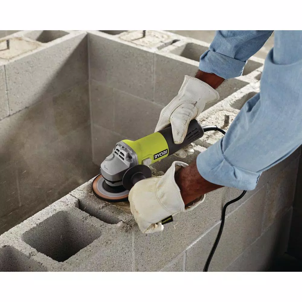RYOBI 5.5 Amp Corded 4-1/2 in. Angle Grinder, 11,000 RPM