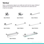 KRAUS Ventus Chrome Toilet Paper Holder - Solid Brass Wall Mount Bathroom Accessory thumbnail 4
