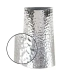 LITTON LANE Modern Reflections 14 in. Hammered Stainless Steel Bell-Shaped Vase, Silver thumbnail 3