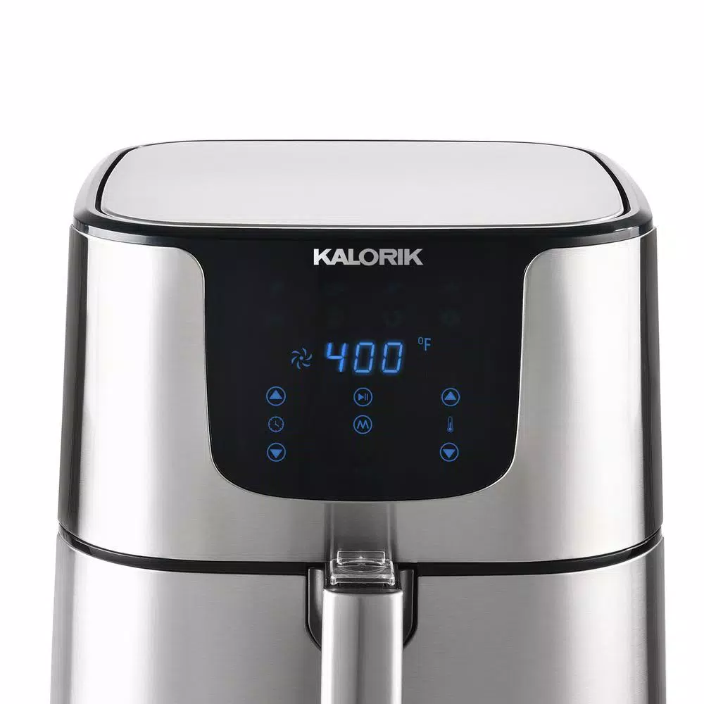Kalorik Pro XL 5.25 Qt. Stainless Steel Digital Air Fryer with 8 Presets