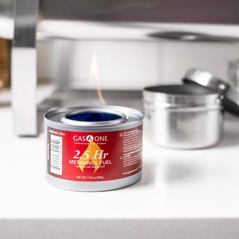 Gas One Methanol Chafing Fuel Gel - 2.5 Hour Burn Time, 12-Piece Set
