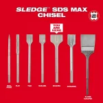 Milwaukee 3 in. x 12 in. SDS-Max SLEDGE Steel Scaling Chisel thumbnail 5