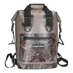 Camp-Zero Premium Soft-Side Backpack Cooler, 17.2 Qt. 20 Can Capacity, Beige and Camo thumbnail 1