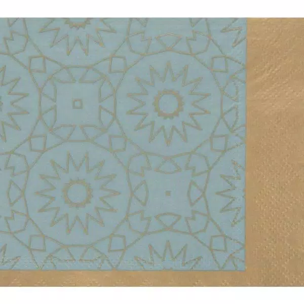 Sugar Plum Party SugarPlum Collection 32-Piece Blue and Gold Assorted Disposable Cocktail Paper Napkins