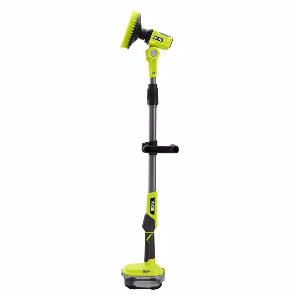 RYOBI 18V ONE+ Telescoping Power Scrubber Kit with 2.0 Ah Battery and Charger