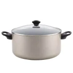 Farberware 10.5 Qt. Aluminum Nonstick Stock Pot with Glass Lid, Champagne thumbnail 1