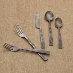Park Designs Bear Tracks 5-Piece Stainless Steel Flatware Set, Service for 1, Burnished Steel thumbnail 1