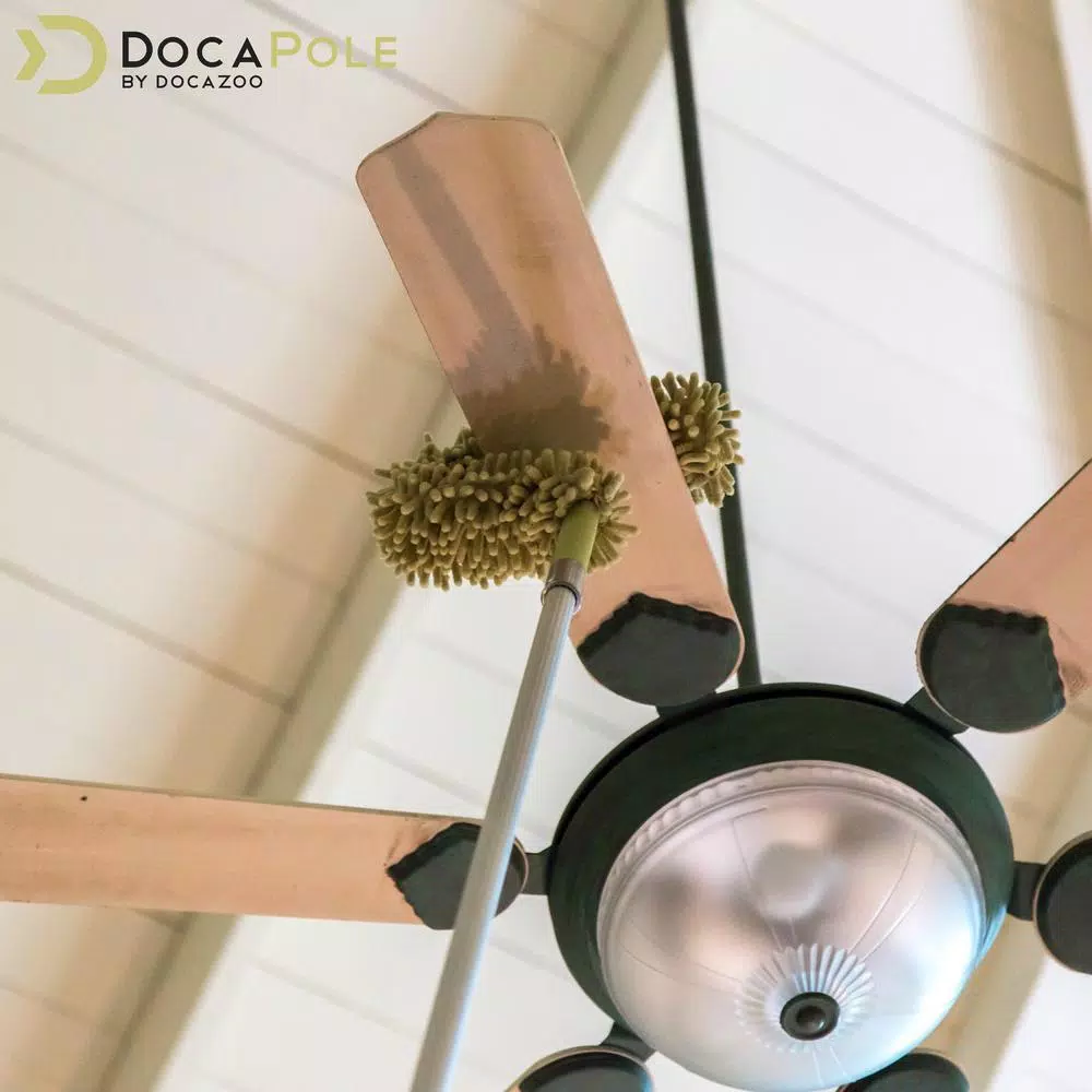 DocaPole Telescopic Ceiling Fan Duster Kit with 5-12 ft. Extension Pole & Flexible Microfiber Duster