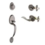 Copper Creek Colonial Handleset with Waverlie Lever Trim, Antique Nickel thumbnail 1