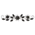 Stratton Home Decor Enchanting Metal Botanical Wall Decor - Black Floral Vine thumbnail 2