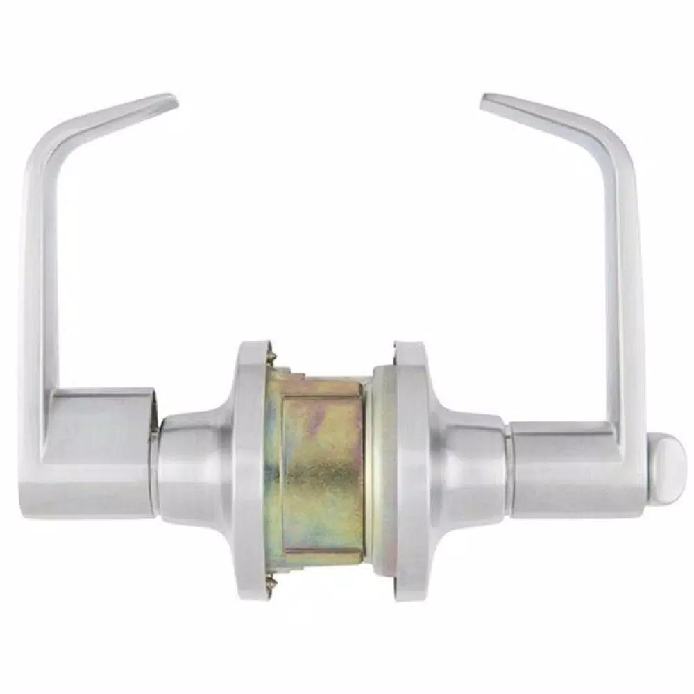 Universal Hardware Commercial Satin Chrome Keyed Entry Door Lever, ANSI Grade 2, 2-3/4 in.