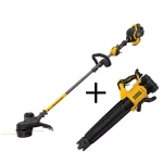 DEWALT 60V MAX FLEXVOLT Brushless 15 in. Cordless String Trimmer with Bonus Handheld Blower Kit thumbnail 1