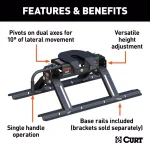 CURT E16 5th Wheel Hitch with Rails, 16,000 lbs. Capacity thumbnail 5